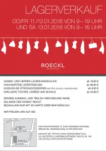 Read more about the article Schnell noch zum Röckl-Lagerverkauf 2018!