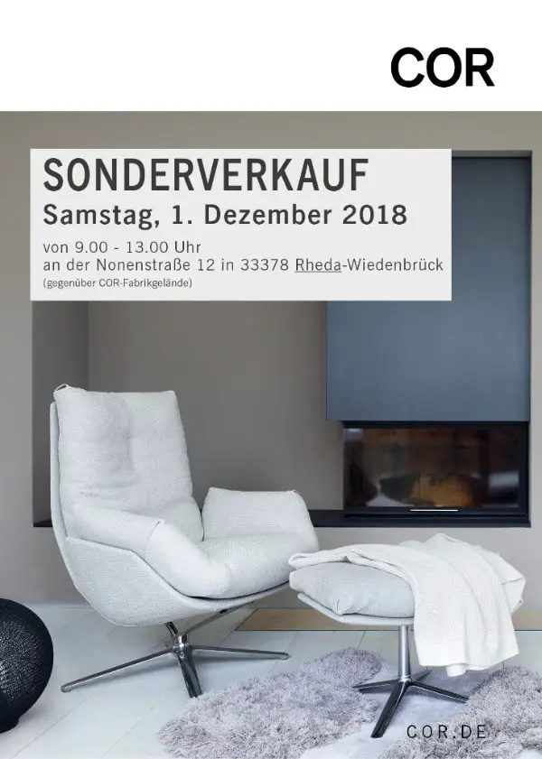 Read more about the article [Update November 2018] Sonderverkauf bei COR