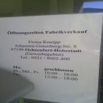 Kneipp Lagerverkauf Ochsenfurt-Hohestadt