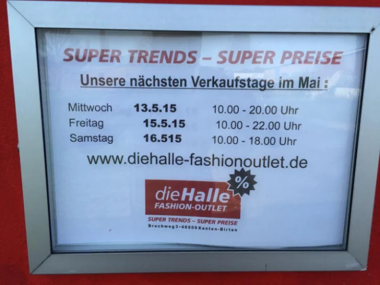 Die Halle Fashion Outlet Xanten-Birten