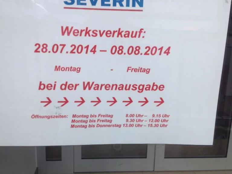 Severin Outlet Sundern